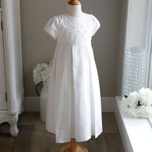 Strasburg Dress White Elegant Pearls Special Occasion Flower Girl LIKE NEW